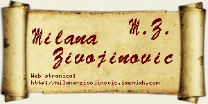 Milana Živojinović vizit kartica